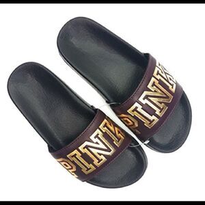 Victorias Secret Pink strap sandals slides Medium